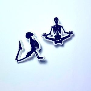 Skeleton Croc Charm Set